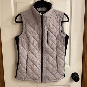 Andrew Marc grey/black quilted vest.